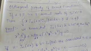 Orthogonal property Bessel functions [upl. by Leuneb138]