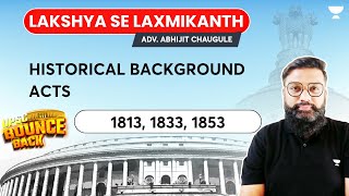 Historical Background Acts 1813 1833 1853  UPSC CSE 2024  Abhijit Arjun Chaugule [upl. by Litman]