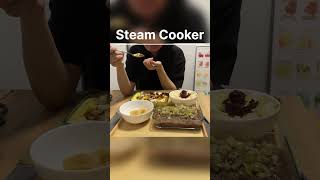 Cook with one steam cooker only Mom without kid minimalism cooking food newyork [upl. by Euqcaj746]