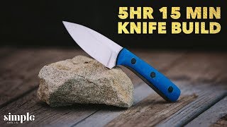 Making a small EDC fixed blade as fast as possible [upl. by Eimas]