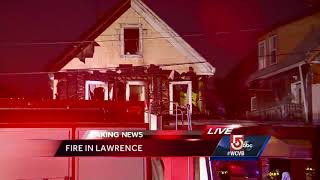 Multifamily home burns in Lawrence [upl. by Lj770]