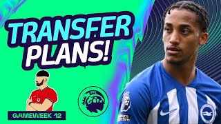 MY FPL GAMEWEEK 12 TRANSFER PLANS  297k OVERALL  JOAO PEDRO IN  Fantasy Premier League 202425 [upl. by Hankins]