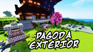 How to Build the Japanese Pagoda Exterior in Minecraft  Tutorial 27 [upl. by Mccreary]