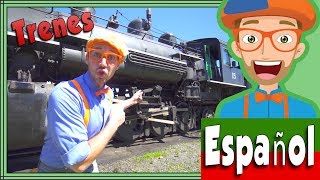 Trenes Infantiles con Blippi Español  Viaje en el Tren a Vapor [upl. by Warfold154]