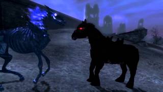 Skyrim Battles  Shadowmere vs Arvak Legendary Settings [upl. by Eblehs]