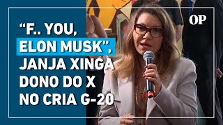 Janja diz “F you Elon Musk” durante fala sobre regulamentação das redes sociais veja o momento [upl. by Essinger]