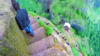 Dangerously Steep Trekking Steps In India [upl. by Aynav67]