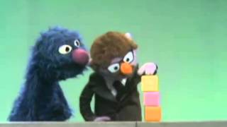 Classic Sesame Street  Grover and Herbert Birdsfoot Count Three Blocks HQ [upl. by Nhabois]