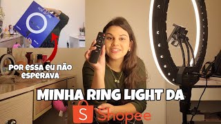 RING LIGHT 18 POLEGADAS PROFISSIONAL DA SHOPEE UNBOXING 😱 DE 150 reais [upl. by Atirak]