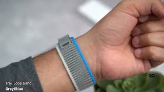 GreyBlue Trail Loop Band For iWatch 384041424445mm [upl. by Saleem912]