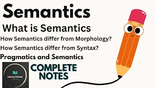 Semantics  Semantics Linguistics  Semantics and Pragmatics  Semantics meaning [upl. by Yellah]