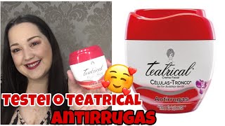 Testei o Creme Teatrical Antirrugas  Teatrical Vermelho [upl. by Halueb]