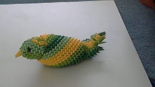 HOW TO MAKE 3D ORIGAMI BIRD [upl. by Aillij]