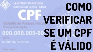 Como verificar se um CPF é válido  Vlog  EP012020  Prof Guto Azevedo [upl. by Rives]