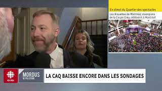 Mordus de politique  Sondage  le PQ devance la CAQ [upl. by Aserat]