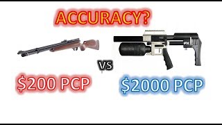 200 vs 2000 PCP Air Rifle Accuracy 50yd [upl. by Kyd]