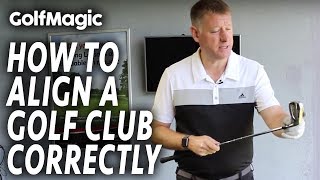 How To Align A Golf Club Correctly  Best Golf Beginner Tips 2  GolfMagic [upl. by Azaleah437]