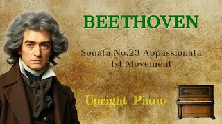 Beethoven Sonata No23 Appassionata 1st Movement Upright Piano [upl. by Yllet]