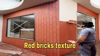 Wall texture brick making home front wall [upl. by Irem]