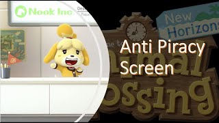 Animal Crossing New Horizons Anti Piracy Screen [upl. by Gudrun]