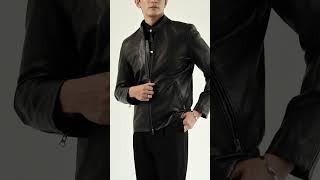 Gabriel Round Collar Blouson  Goatskin  Black [upl. by Phelan]