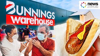 Jab and a Bunnings snag Businesses in talks to become vaccine hotspots [upl. by Munford]