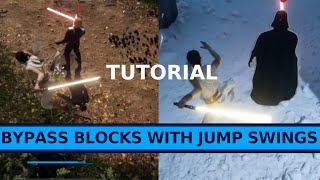 Jump SwingsJump HooksHook Slashes Tutorial  How to bypass blocks  Star Wars Battlefront II [upl. by Pedro]