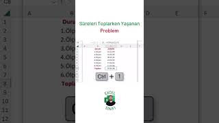 Süreleri toplama excel msexcel office365 ipucu microsoft verianalizi [upl. by Villada]