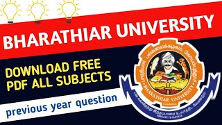 BU BHARATHIAR UNIVERSITY COIMBATORE TAMIL NADU download previous year question paper all subjects [upl. by Bernstein]