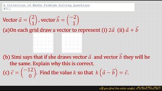 A Collection of Maths Problem Solving Questions511 Vectors [upl. by Dor824]