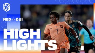 Highlights OranjeLeeuwinnen  Duitsland 742023 Oefeninterland [upl. by Hnoj]