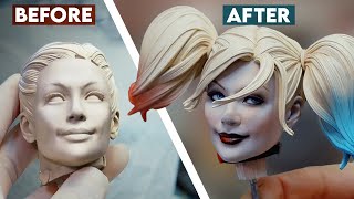 Painting the Harley Quinn Premium Format Figure  Behind the Scenes [upl. by Corydon]