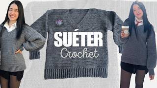 SUETER TEJIDO A CROCHET [upl. by Atinad]