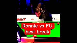 ronnie o’sullivan vs Fu rennie best break growmyacount snooker pool snookerclub [upl. by Ahsiyt]