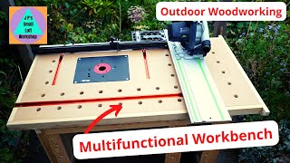 Build a DIY Mobile Multi Functional Workbench for Outdoor Woodworking [upl. by Lucilia]