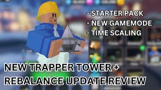 New Trapper tower  Rebalances Update AND MORE  Roblox TDS [upl. by Lehet]