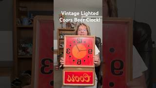 Vintage Coors Beer Lighted Clock Sign Wall Mounted Can be yours Sunflower Flipper on EBay [upl. by Puklich988]