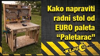 Kako napraviti radni stol od euro paleta  Paletarac [upl. by Trinia]