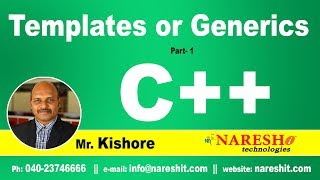 Templates or Generics Part 1  C  Tutorial  Mr Kishore [upl. by Ilehs]