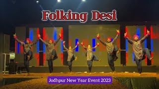 Bhangra Performance  bhangrabypahadan  FolkingDesi New Year 2023 [upl. by Roche]