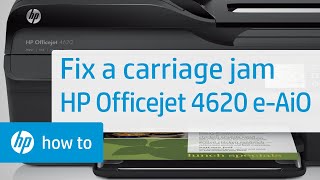 Fixing a Carriage Jam  HP Officejet 4620 eAllinOne Printer  HP [upl. by Ahsyt]