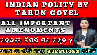 CONSTITUTIONAL AMENDMENTS  INDIAN POLITY  TARUN GOYEL  RHT  RI  LTR  SSD [upl. by Aleedis]