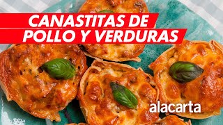 Canastitas rellenas de pollo y vegetales [upl. by Wina762]