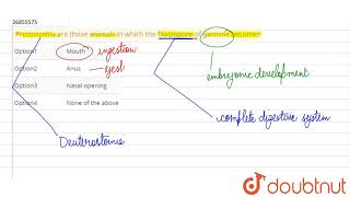 Protostomia are those animals in which the blastopore of gastrula becomes [upl. by Eb]