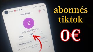 comment avoir des abonnés tiktok gratuitement [upl. by Ayekam]