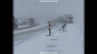 Snowfall on the Lootsberg Pass between Graaff Reinet and Middelburg South Africa [upl. by Eerized]