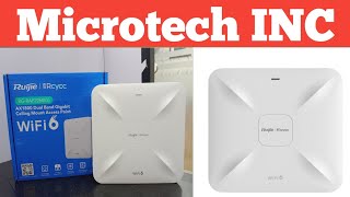 microtechinc AX1800 Dual Band Gigabit Ceiling Mount Access point WIFI 6 [upl. by Delle45]