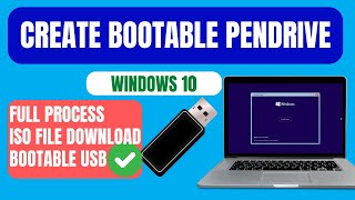 How To Download Windows 10 ISO amp Make Bootable Pen Drive for Installation  Any PCLaptop 2024✨ [upl. by Prosper]