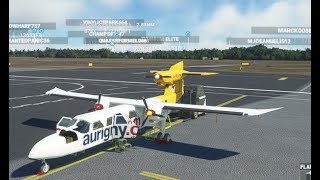 FULL FLIGHT MSFS AURIGNY BN2 TRISLANDER GUERNSEY TO SOUTHAMPTON [upl. by Borszcz]