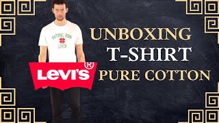 Unboxing Levis T Shirt White Typography Printed Pure Cotton  myntra [upl. by Mide434]